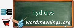 WordMeaning blackboard for hydrops